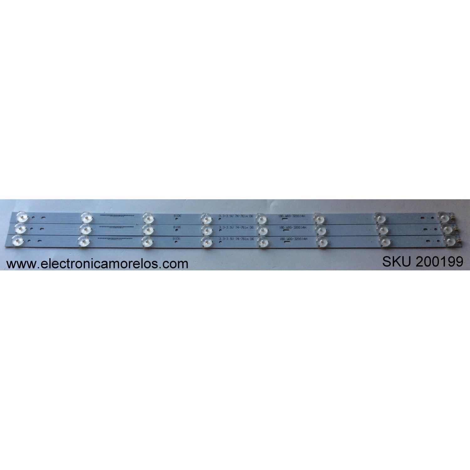 KIT DE LED PARA TV PIXEL CX315DLEDM / IC-A-CNT32D522 / MODELO LE-3229